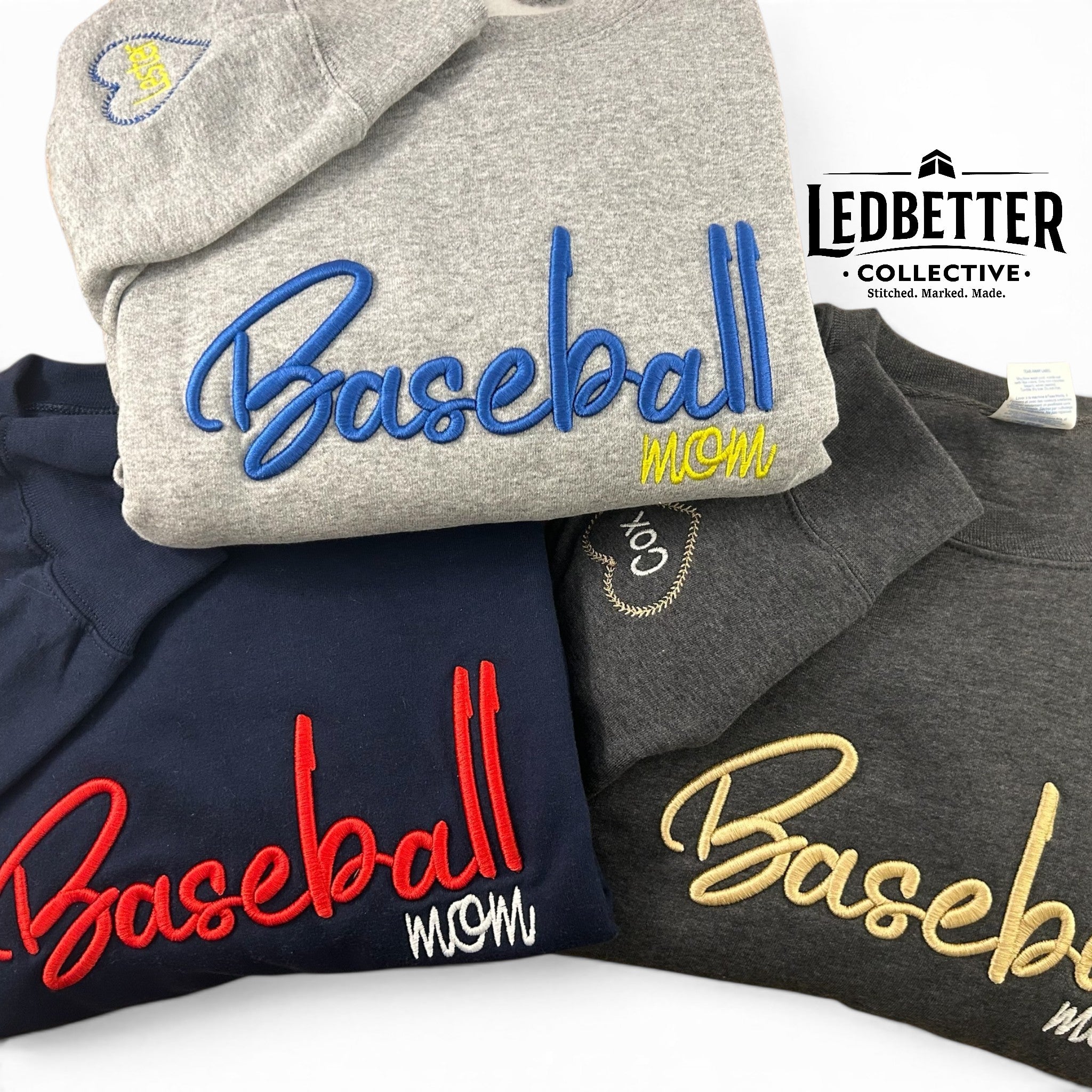 3D Puff Sports Mom Sweatshirt | Baseball Mom, Softball Mom, Football Mom, Volleyball Mom & Soccer Mom Crewneck