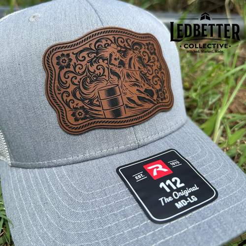Barrel Racing Leatherette Patch Richardson 112 Trucker Hat